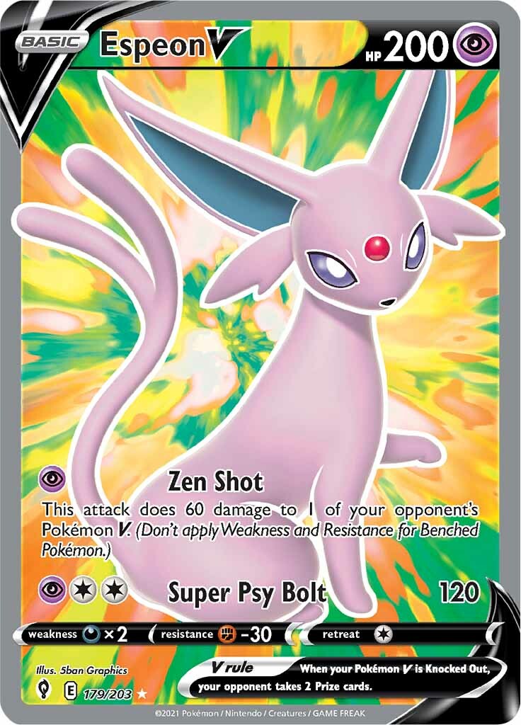 Espeon V (179/203) [Sword & Shield: Evolving Skies] | Good Games North