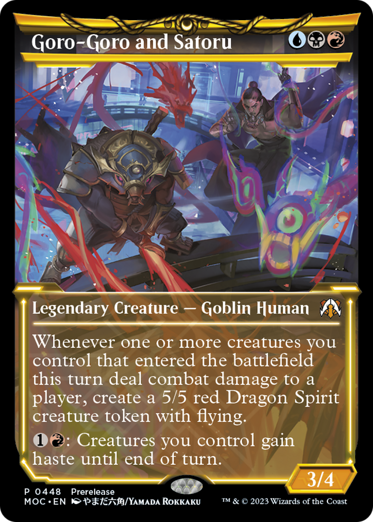 Goro-Goro and Satoru (Showcase Planar Booster Fun) [March of the Machine Commander Prerelease Promos] | Good Games North