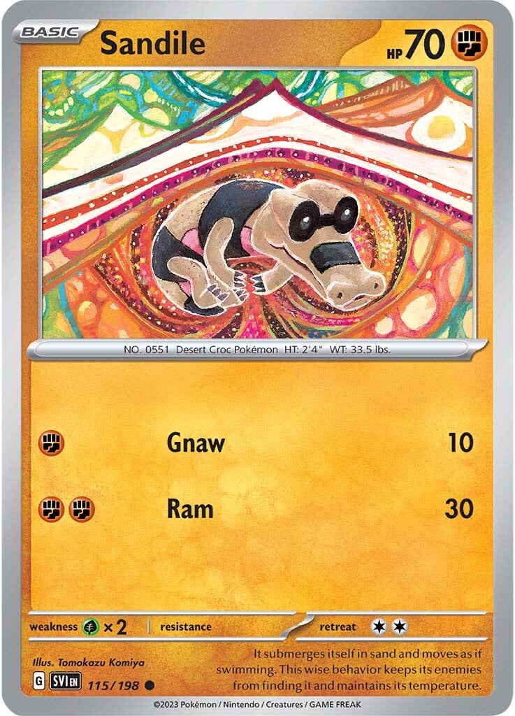 Sandile (115/198) [Scarlet & Violet: Base Set] | Good Games North
