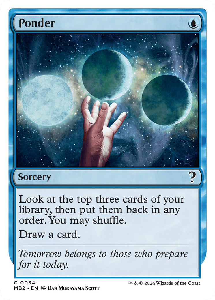 Ponder (White Border) [Mystery Booster 2] | Good Games North