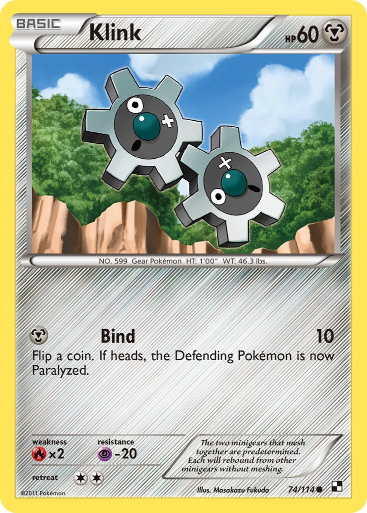 Klink (74/114) (Cracked Ice Holo) (Blister Exclusive) [Black & White: Base Set] | Good Games North
