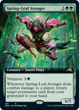 Spring Leaf Avenger Extended Art (Kamigawa: Neon Dynasty)  - undefined | Good Games North