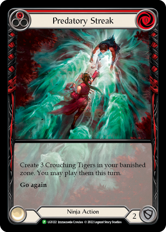 Predatory Streak (Red) [LGS122] (Promo)  Rainbow Foil | Good Games North
