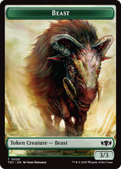 Beast // Treasure Double-Sided Token [Tarkir: Dragonstorm Commander Tokens] | Good Games North