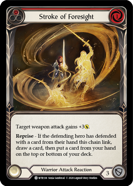 Stroke of Foresight (Red) [U-WTR138] (Welcome to Rathe Unlimited)  Unlimited Rainbow Foil | Good Games North