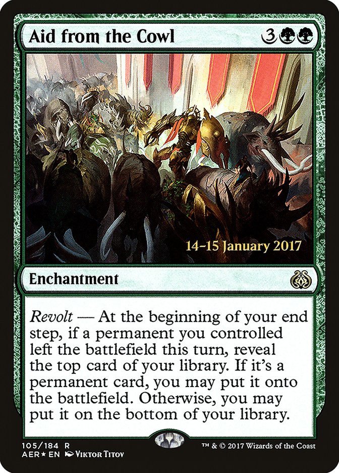 Aid from the Cowl [Aether Revolt Prerelease Promos] | Good Games North