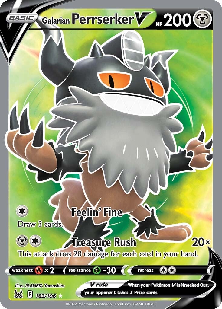 Galarian Perrserker V (183/196) [Sword & Shield: Lost Origin] | Good Games North