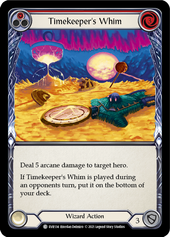 Timekeeper's Whim (Red) [EVR134] (Everfest)  1st Edition Rainbow Foil | Good Games North