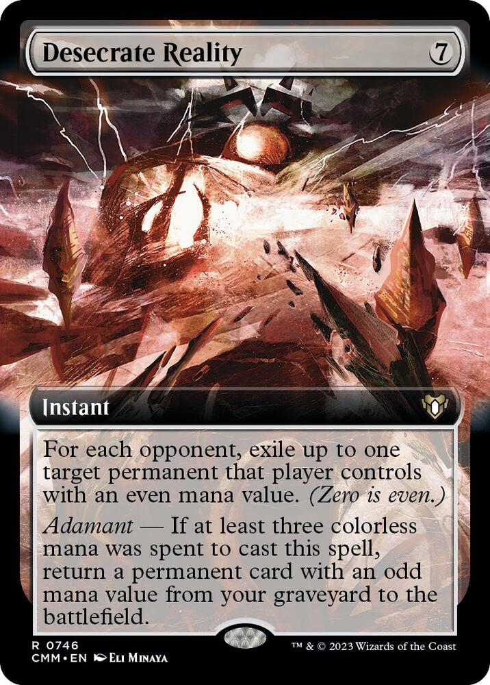 Desecrate Reality 746 (Commander Masters)  - Extended Art Foil | Good Games North