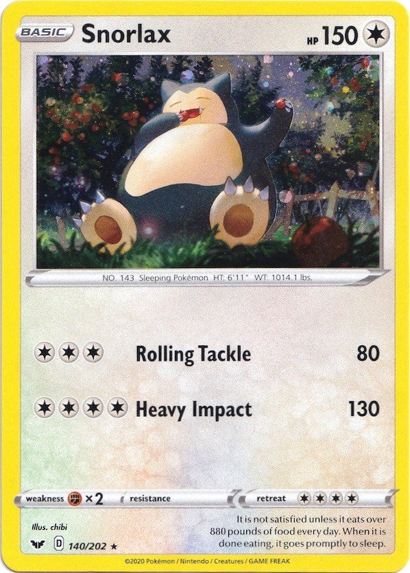 Snorlax (140/202) (Cosmos Holo) [Sword & Shield: Base Set] | Good Games North