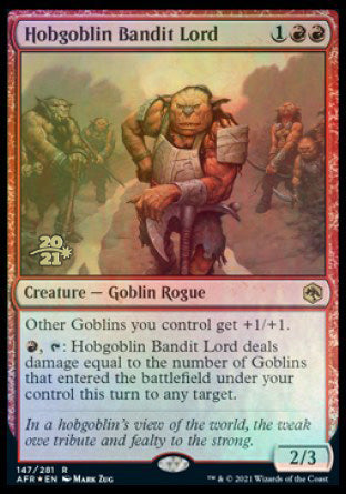 Hobgoblin Bandit Lord [Dungeons & Dragons: Adventures in the Forgotten Realms Prerelease Promos] | Good Games North