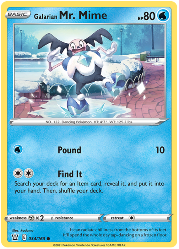 Galarian Mr. Mime (034/163) [Sword & Shield: Battle Styles] | Good Games North