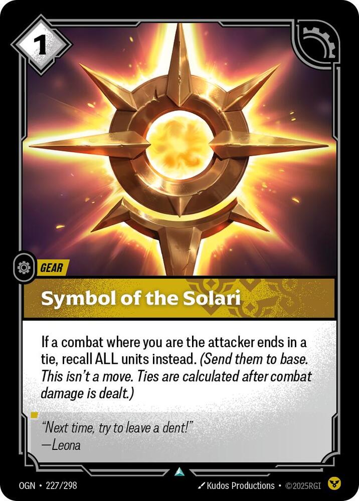 Symbol of the Solari (Origins)  | Good Games North