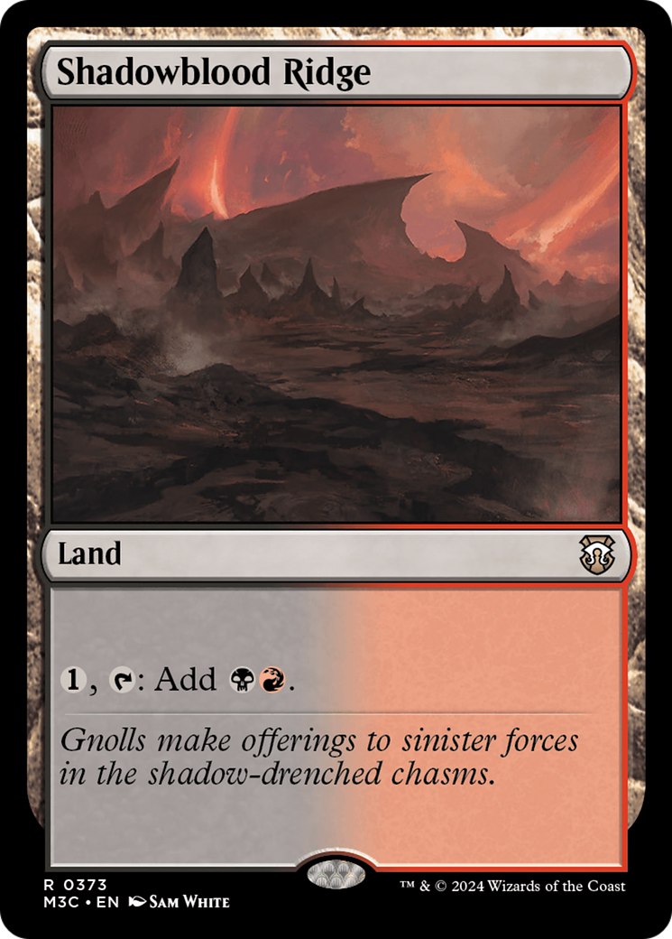 Shadowblood Ridge (Ripple Foil) [Modern Horizons 3 Commander] | Good Games North