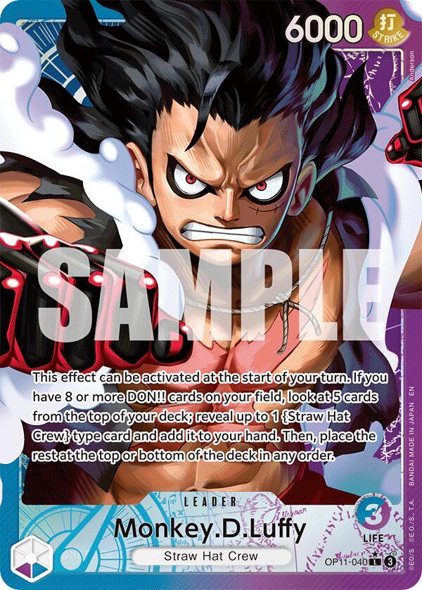 Monkey.D.Luffy OP11-040 (A Fist of Divine Speed)  - Alternate Art Foil | Good Games North