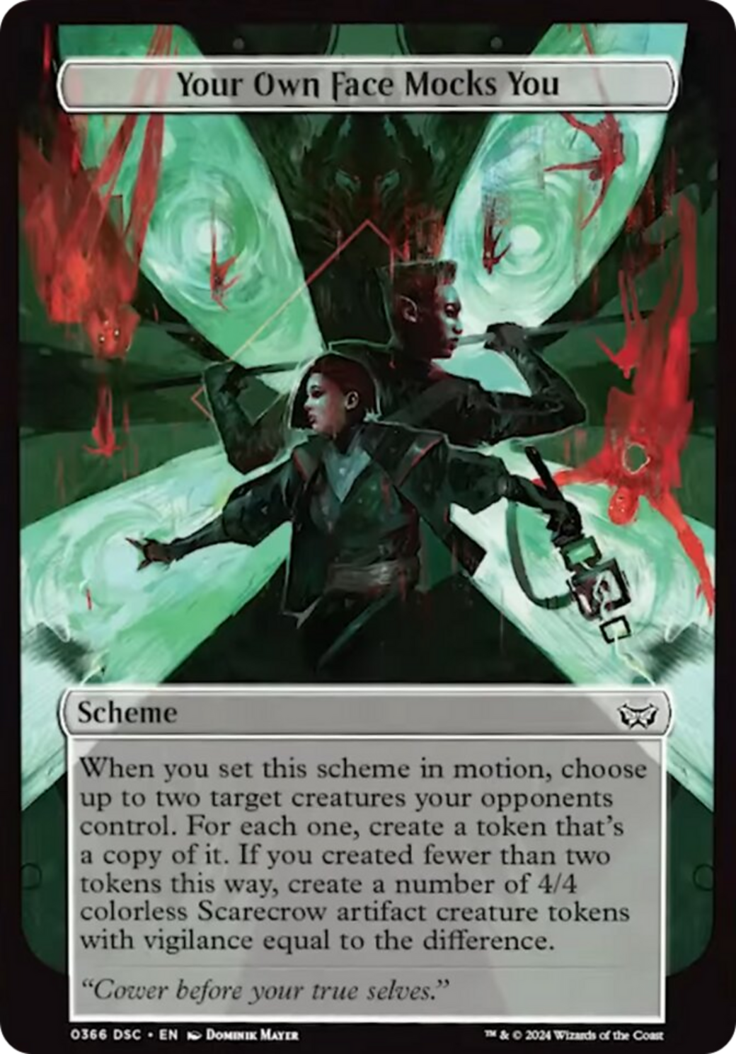 Your Own Face Mocks You (Full Art) [Duskmourn: Archenemy] | Good Games North