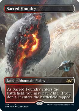 Sacred Foundry Borderless 285 (Unfinity)  - Foil | Good Games North