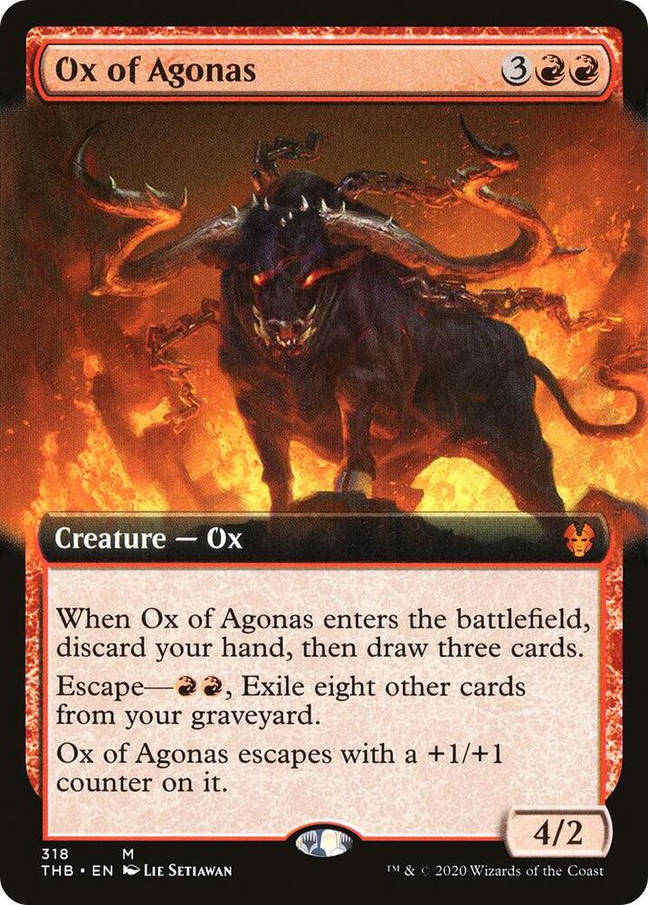 Ox of Agonas Extended Art (Theros Beyond Death)  - Foil | Good Games North
