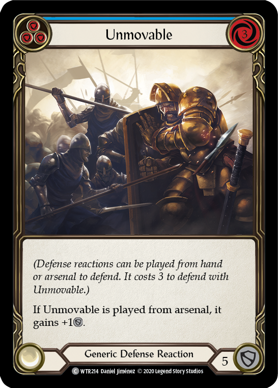 Unmovable (Blue) [U-WTR214] (Welcome to Rathe Unlimited)  Unlimited Rainbow Foil | Good Games North