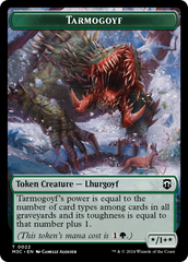 Goblin (Ripple Foil) // Tarmogoyf Double-Sided Token [Modern Horizons 3 Commander Tokens] | Good Games North