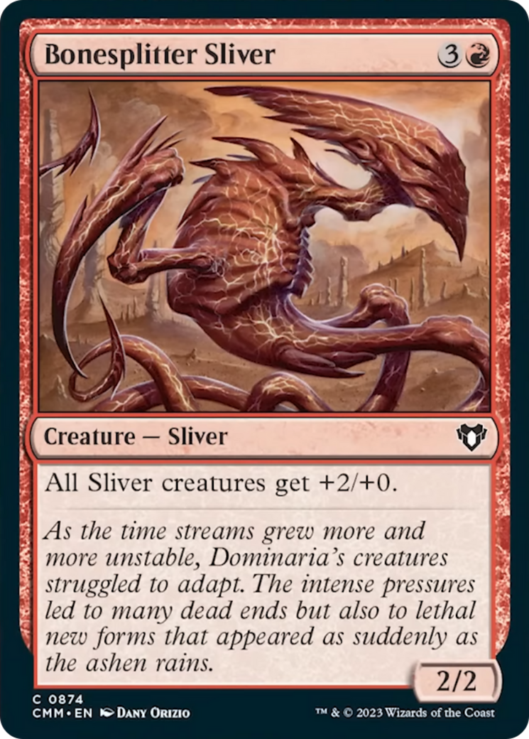 Bonesplitter Sliver [Commander Masters] | Good Games North