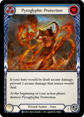 Pyroglyphic Protection (Blue) [EVR133] (Everfest)  1st Edition Rainbow Foil | Good Games North