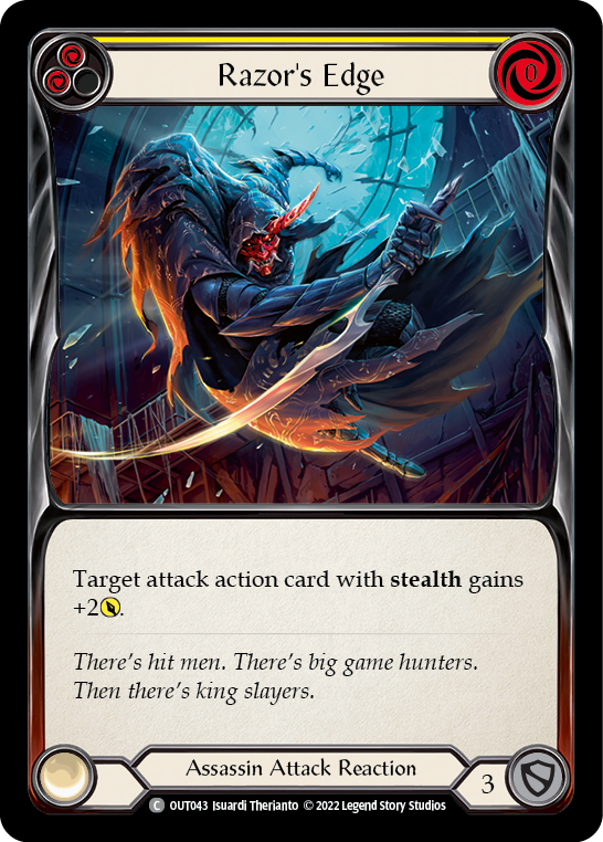 Razor's Edge (Yellow) [OUT043] (Outsiders)  Rainbow Foil | Good Games North