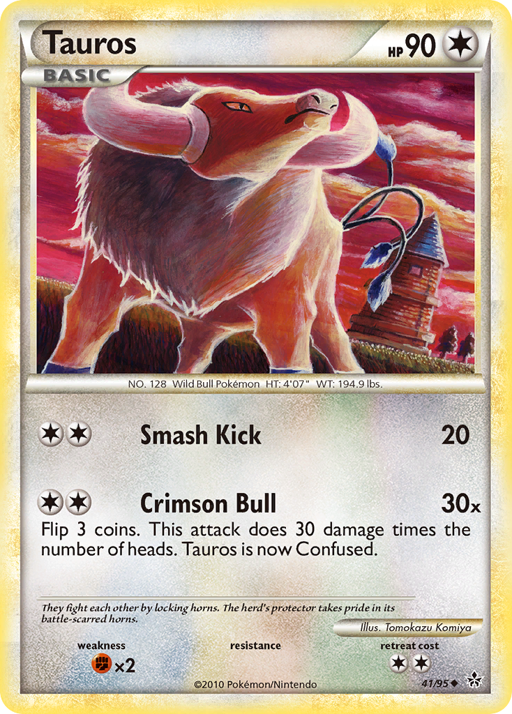 Tauros (41/95) [HeartGold & SoulSilver: Unleashed] | Good Games North