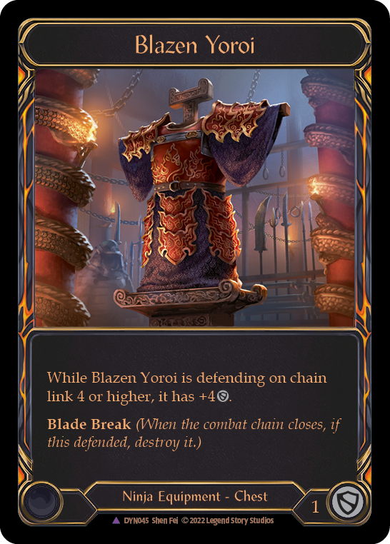 Blazen Yoroi (Marvel) [DYN045] (Dynasty)  Cold Foil | Good Games North