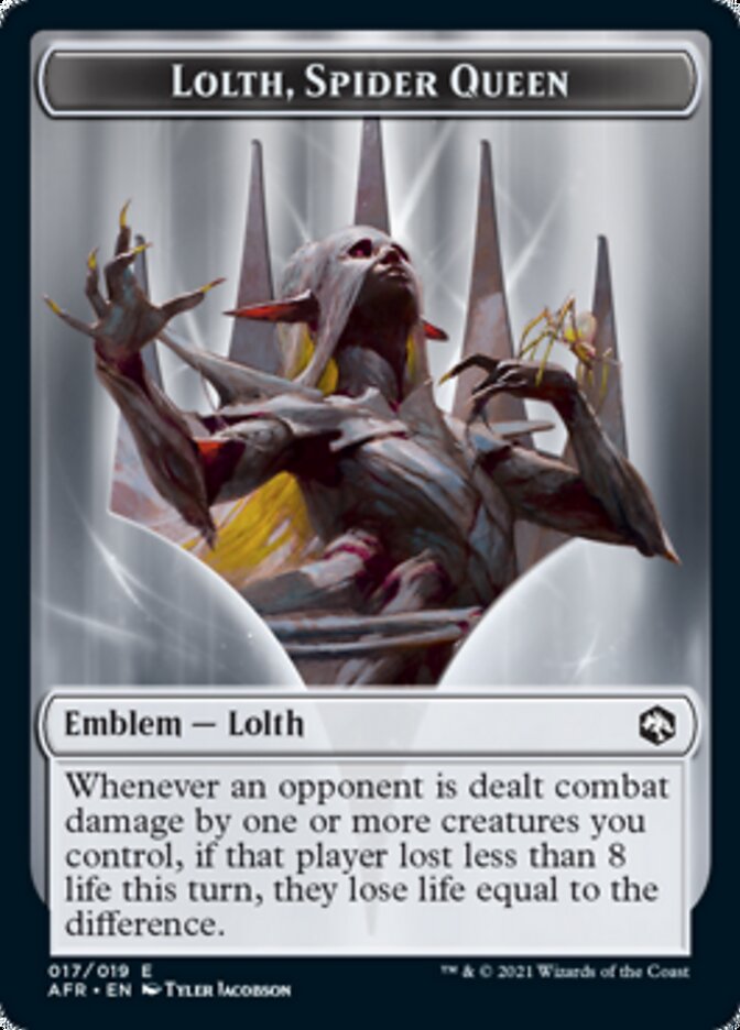 Spider // Lolth, Spider Queen Emblem Double-Sided Token [Dungeons & Dragons: Adventures in the Forgotten Realms Tokens] | Good Games North