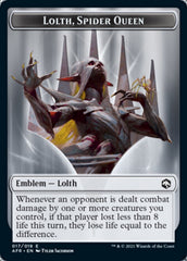 Spider // Lolth, Spider Queen Emblem Double-Sided Token [Dungeons & Dragons: Adventures in the Forgotten Realms Tokens] | Good Games North