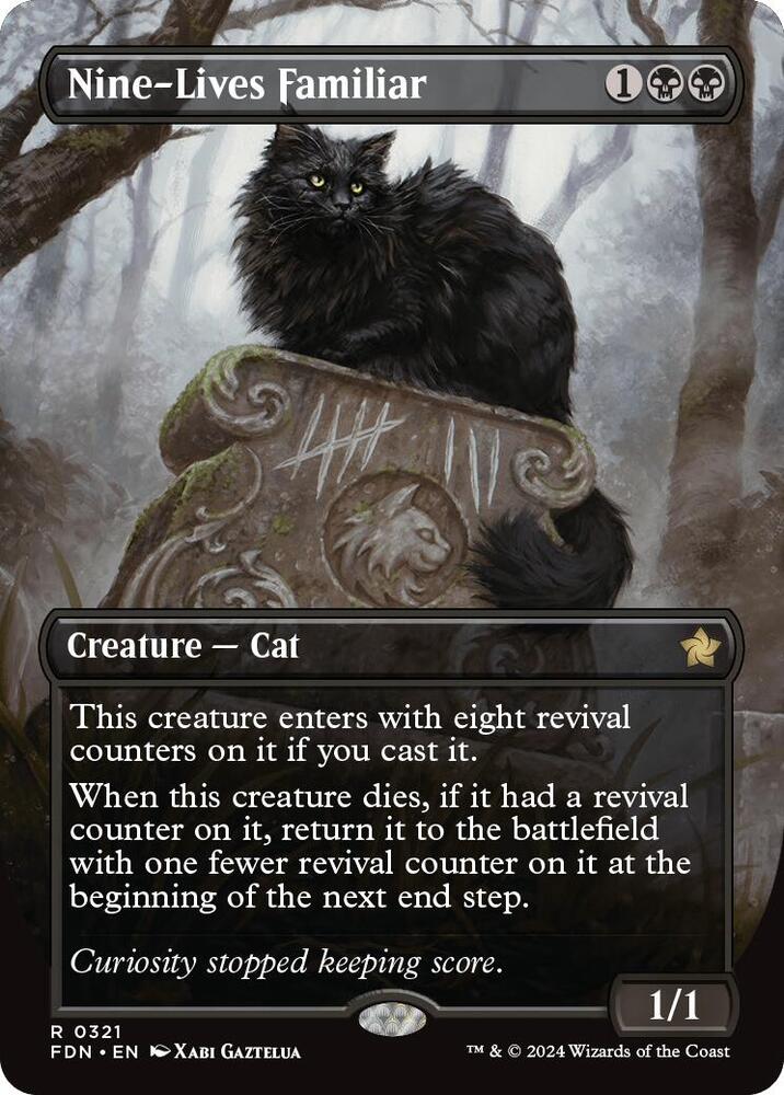 Nine Lives Familiar Borderless (Foundations)  | Good Games North