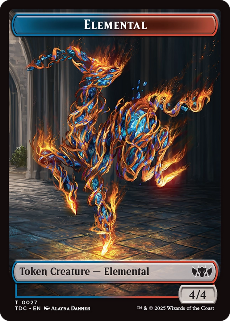 Elemental (0027) // Monk Double-Sided Token [Tarkir: Dragonstorm Commander Tokens] | Good Games North