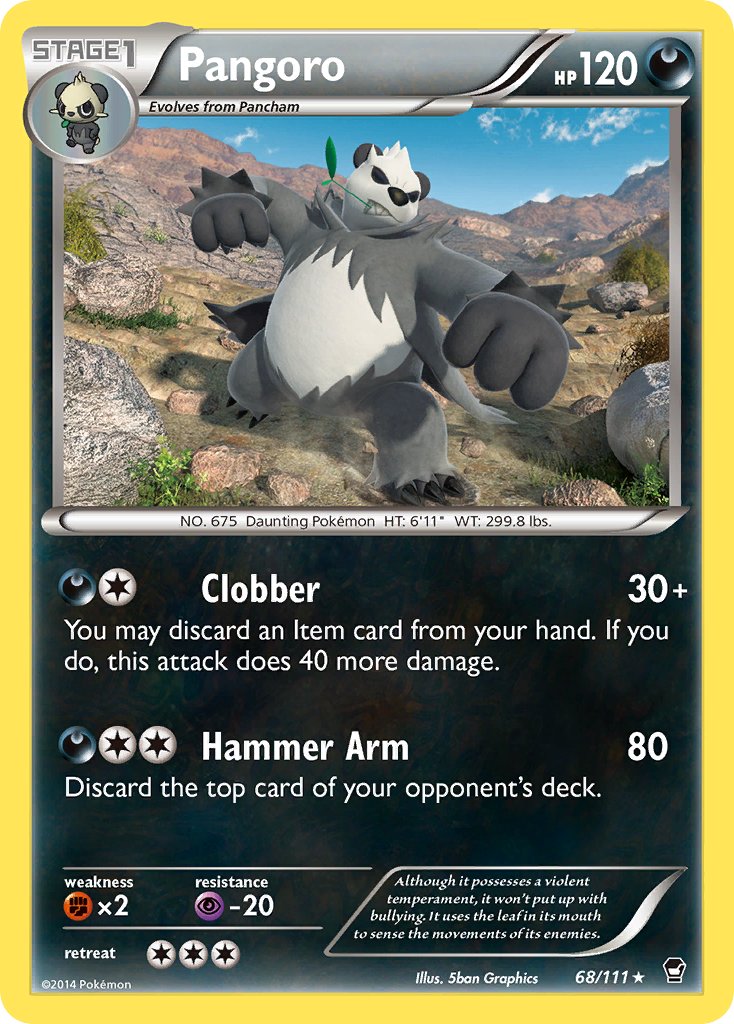 Pangoro (68/111) (Theme Deck Exclusive) [XY: Furious Fists] | Good Games North