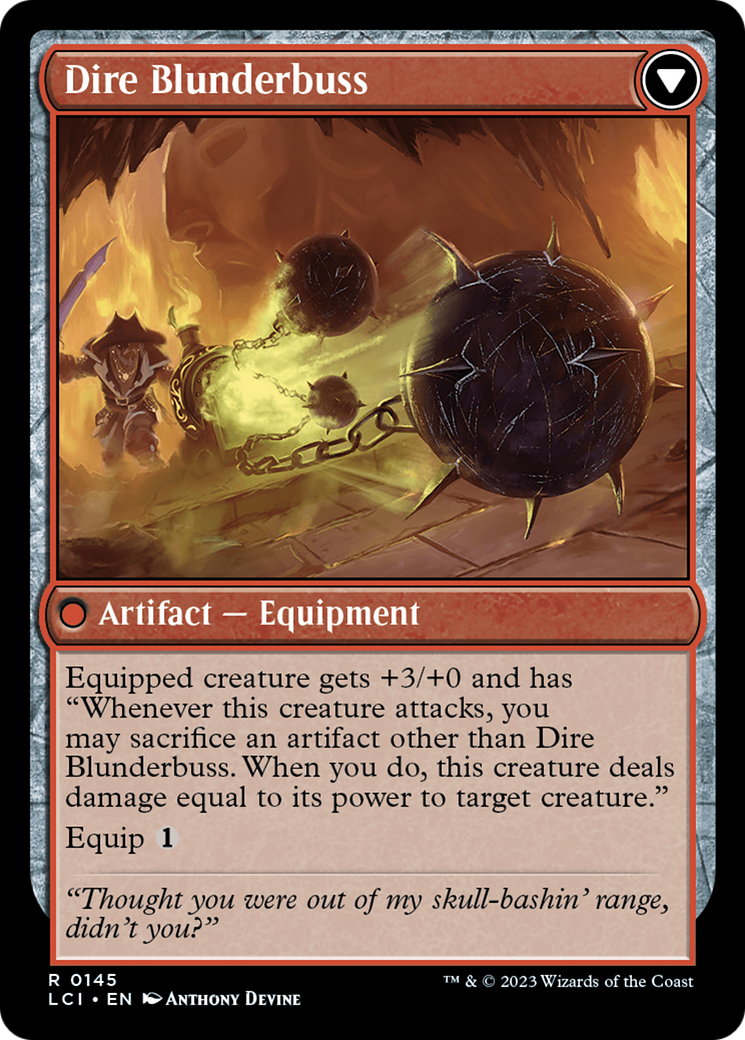 Dire Flail // Dire Blunderbuss [The Lost Caverns of Ixalan Prerelease Cards] | Good Games North