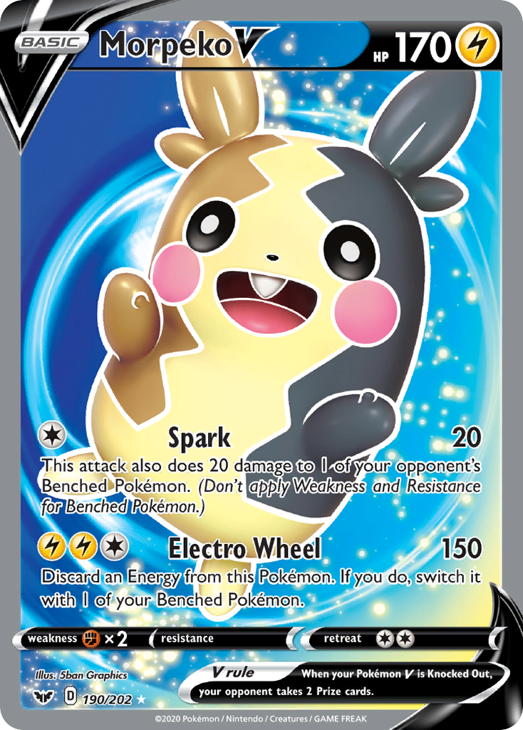 Morpeko V (190/202) [Sword & Shield: Base Set] | Good Games North