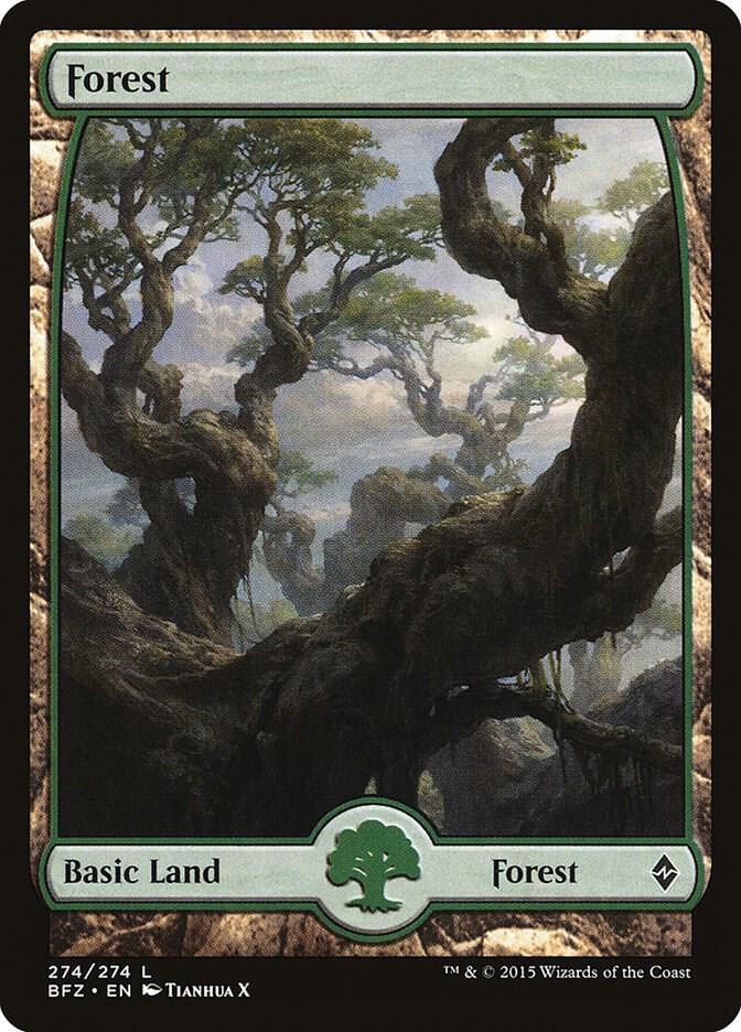 Forest 274 Full Art (Battle for Zendikar)  | Good Games North