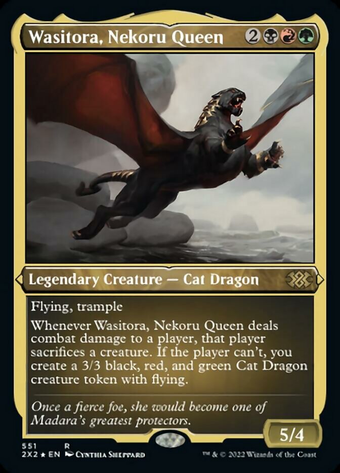 Wasitora, Nekoru Queen (Foil Etched) [Double Masters 2022] | Good Games North