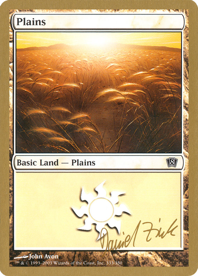 Plains (dz333) (Daniel Zink) [World Championship Decks 2003] | Good Games North