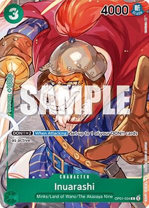 Inuarashi (Box Topper) OP01-034 (Romance Dawn)  - Foil | Good Games North