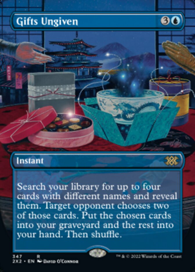 Gifts Ungiven (Borderless Alternate Art) [Double Masters 2022] | Good Games North