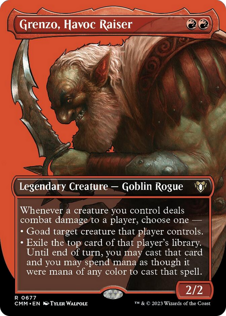 Grenzo, Havoc Raiser (Borderless Profile) [Commander Masters] | Good Games North