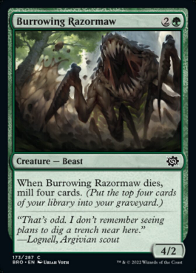 Burrowing Razormaw [The Brothers' War] | Good Games North