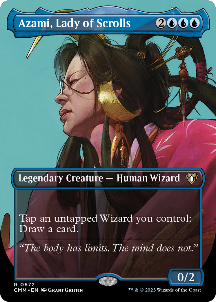 Azami, Lady of Scrolls (Borderless Profile) [Commander Masters] | Good Games North