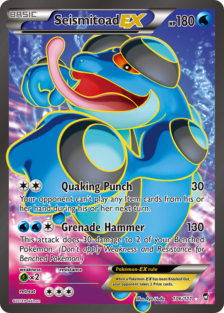 Seismitoad EX (106/111) [XY: Furious Fists] | Good Games North
