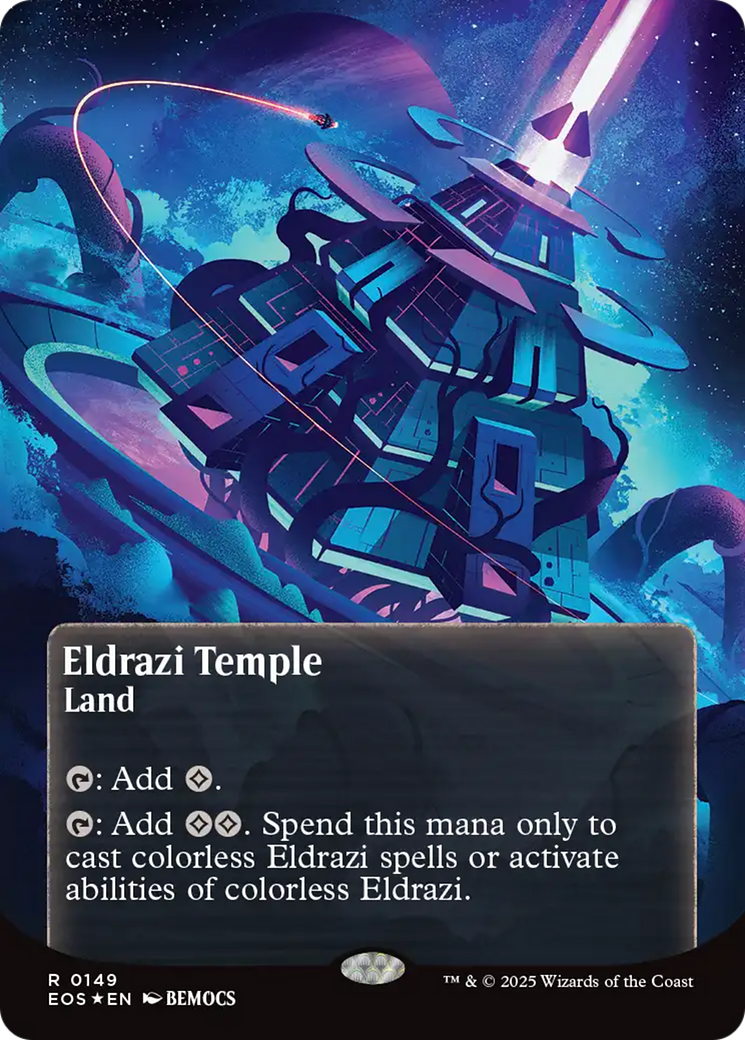 Eldrazi Temple (0149) (Borderless) (Galaxy Foil) [Edge of Eternities: Stellar Sights] | Good Games North