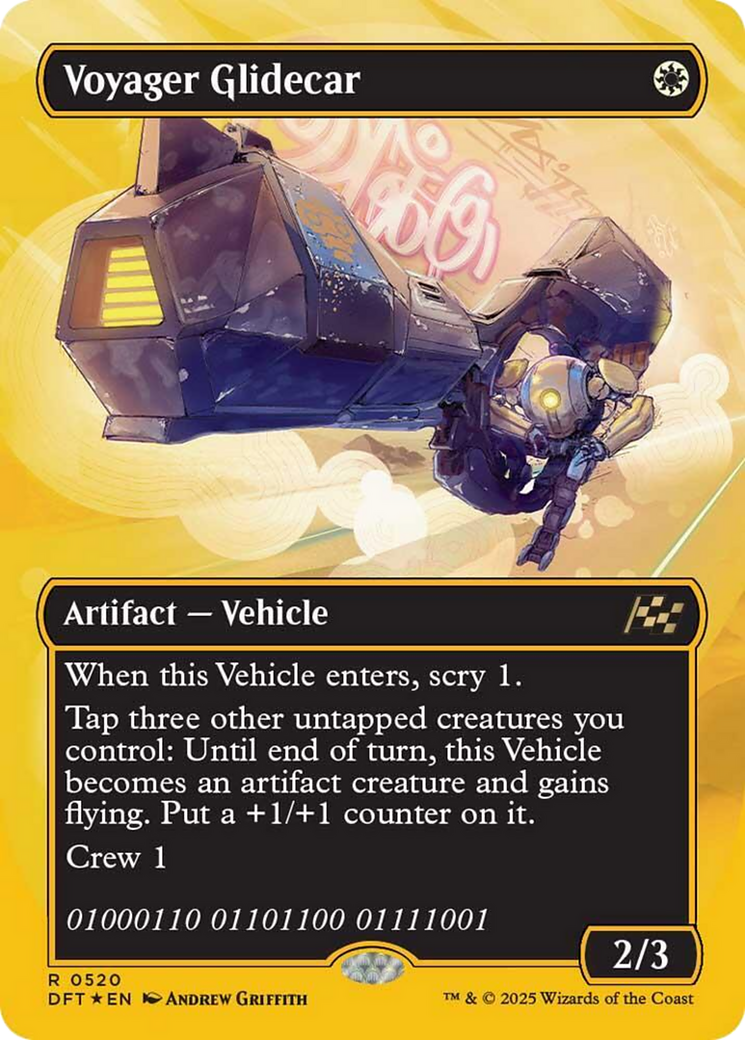 Voyager Glidecar (Borderless) (First-Place Foil) [Aetherdrift] | Good Games North
