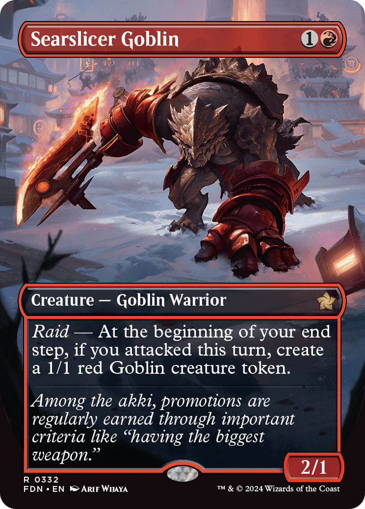 Searslicer Goblin (Borderless) [Foundations] | Good Games North