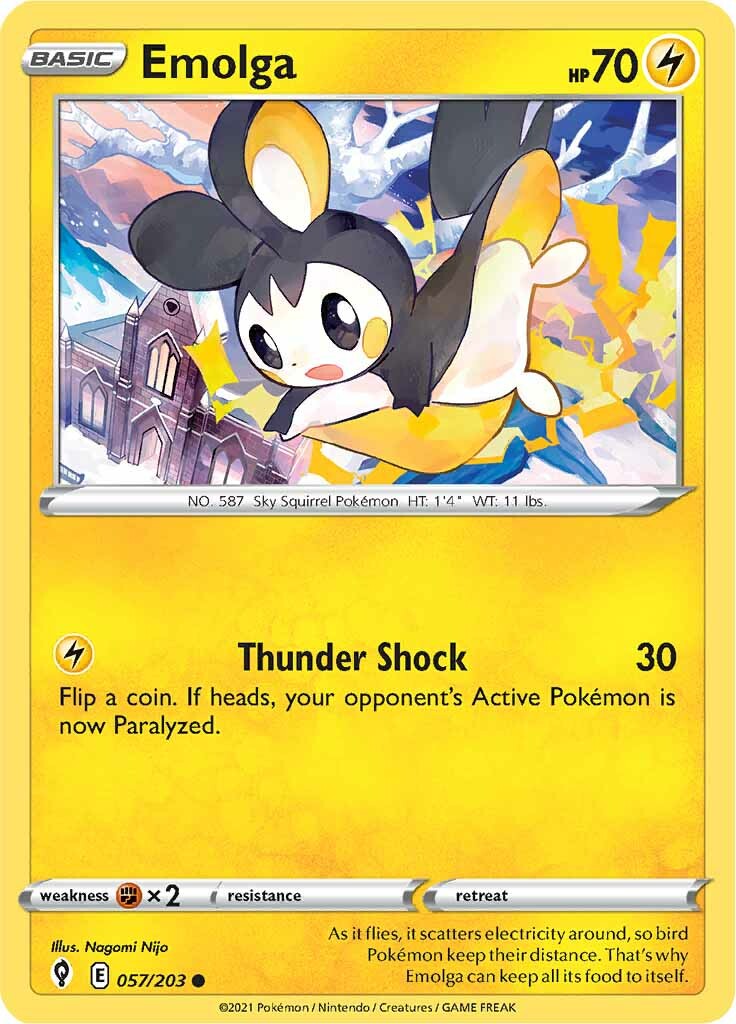 Emolga (057/203) [Sword & Shield: Evolving Skies] | Good Games North