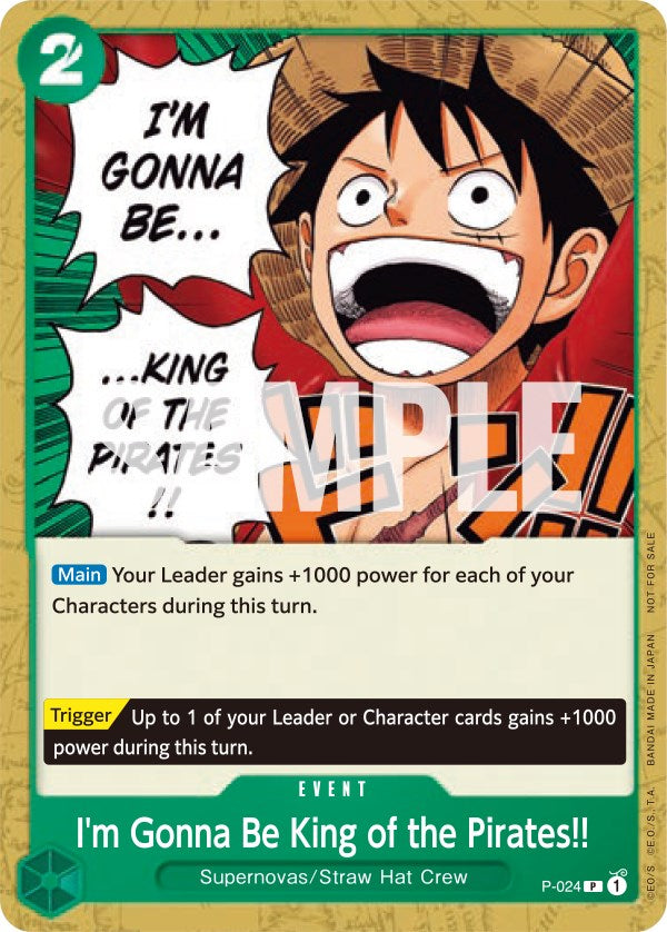 I'm Gonna Be King of the Pirates!! [One Piece Promotion Cards] | Good Games North